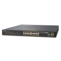 PLANET GS-4210-16P2S 16-Port 10/100/1000T 802.3at PoE + 2-Port 100/1000X SFP Managed Switch